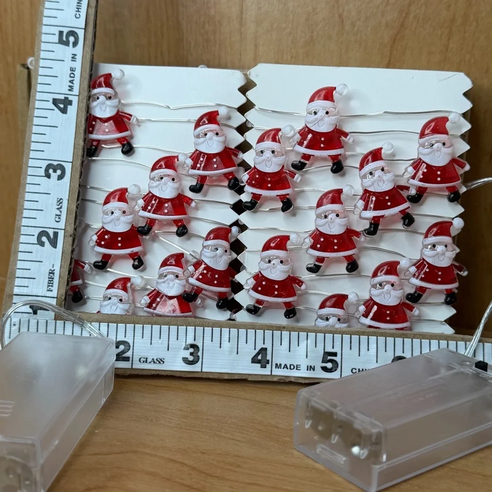 Santa Claus LED String Lights Set of 2